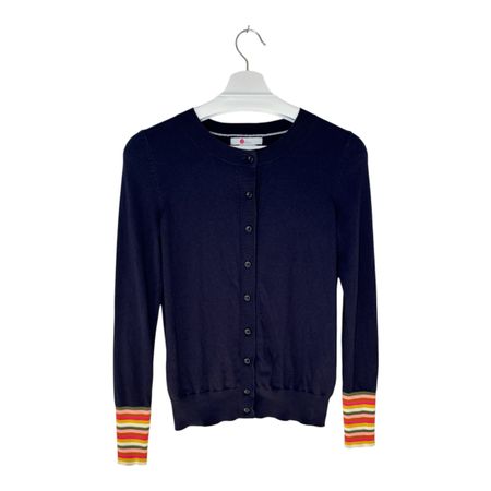 Boden Strickjacke Gr. S navy mit bunten Streifen