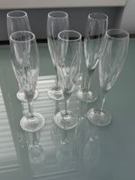 Elegant Crystal Champagne Flutes, Set of 6,