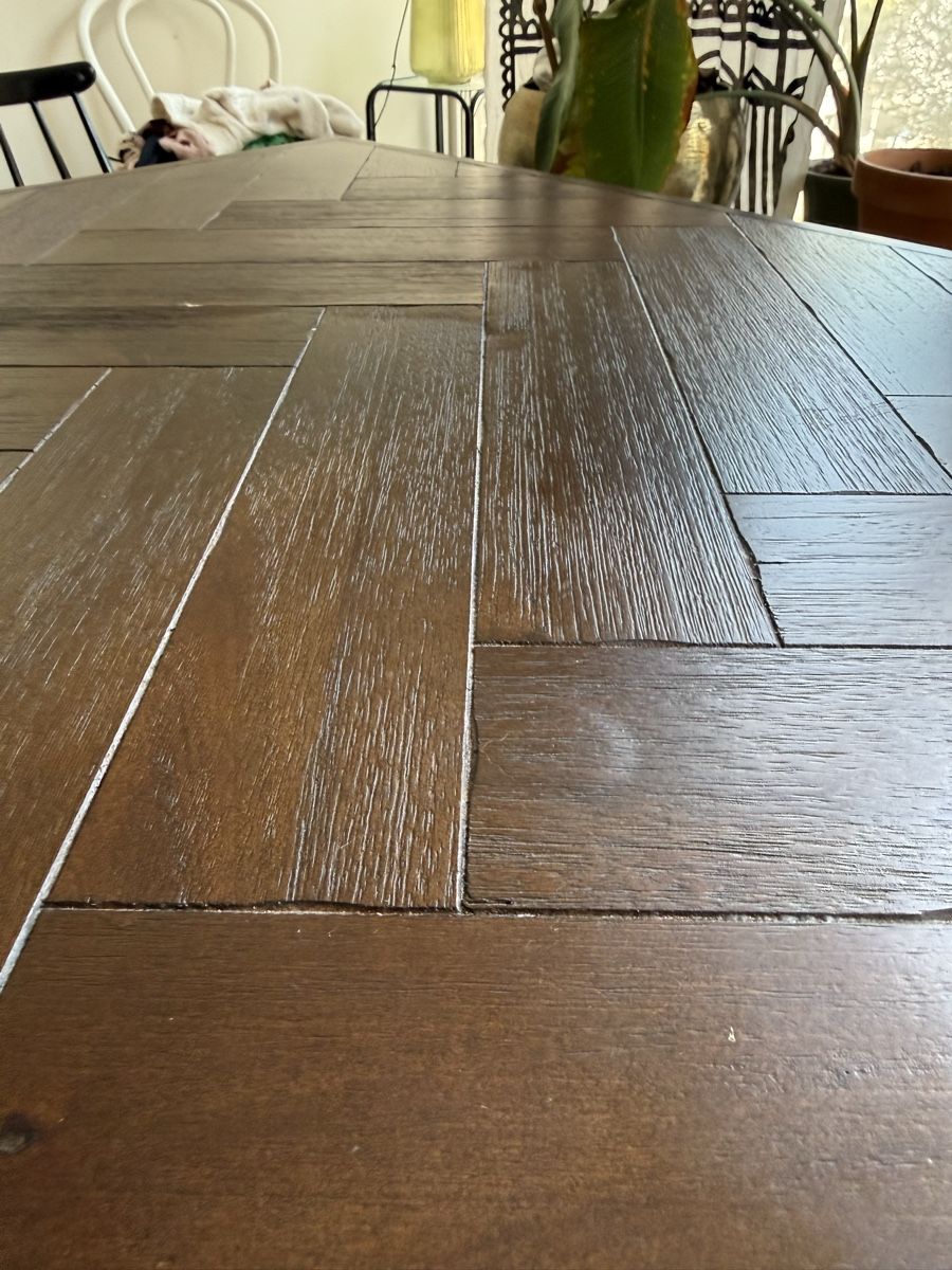 Tavoli: Dining Table Dutchbone 220x90 cm Wood Herringbone – Usato da Zürich venduto da fan_z5fl 6