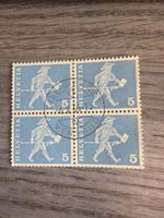 Briefmarken Helvetia 5Rp Viererblock Top Zustand!