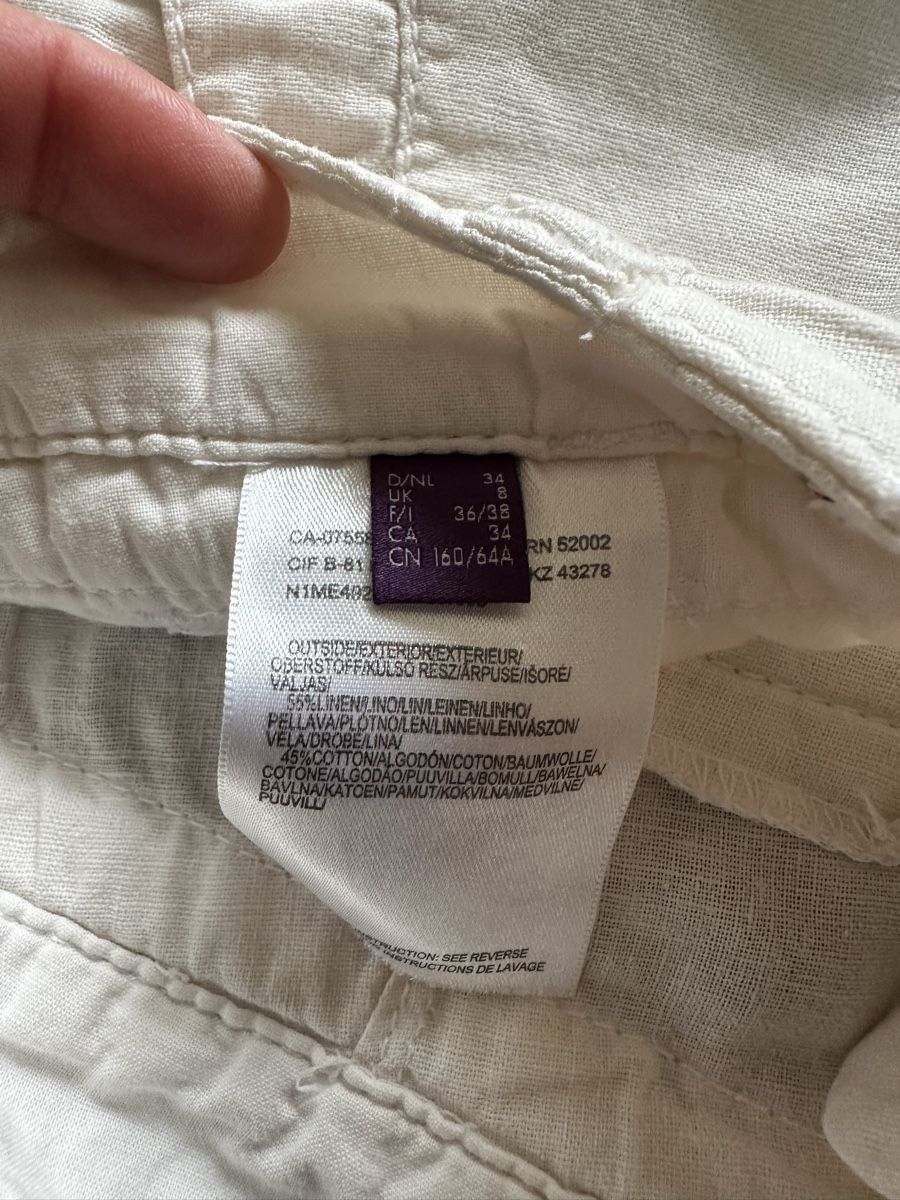Mexx Pantaloni: Leinenhose offwhite, ideal für den Sommer – Usato da Bern venduto da fluffy07 2