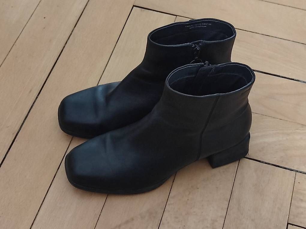 Camper Scarpe da donna: Bottines CAMPER noires en cuir 39 – Usato da Genève venduto da edel-ooo 1