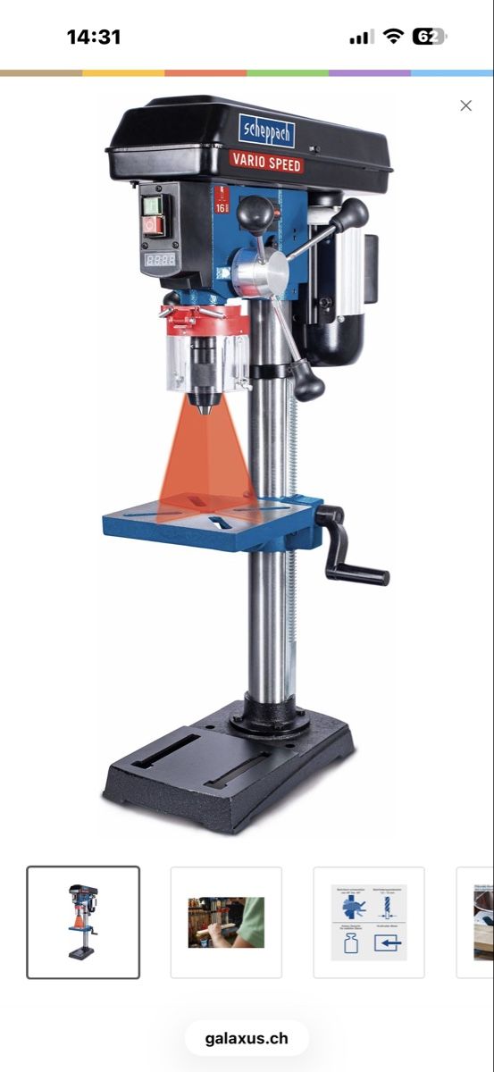 Scheppach Trapani: Perceuse d'établi Scheppach Vario Speed, laser, précise – Nuovo (secondo la descrizione) da La Chaux-de-Fonds venduto da cra_8f9q 1
