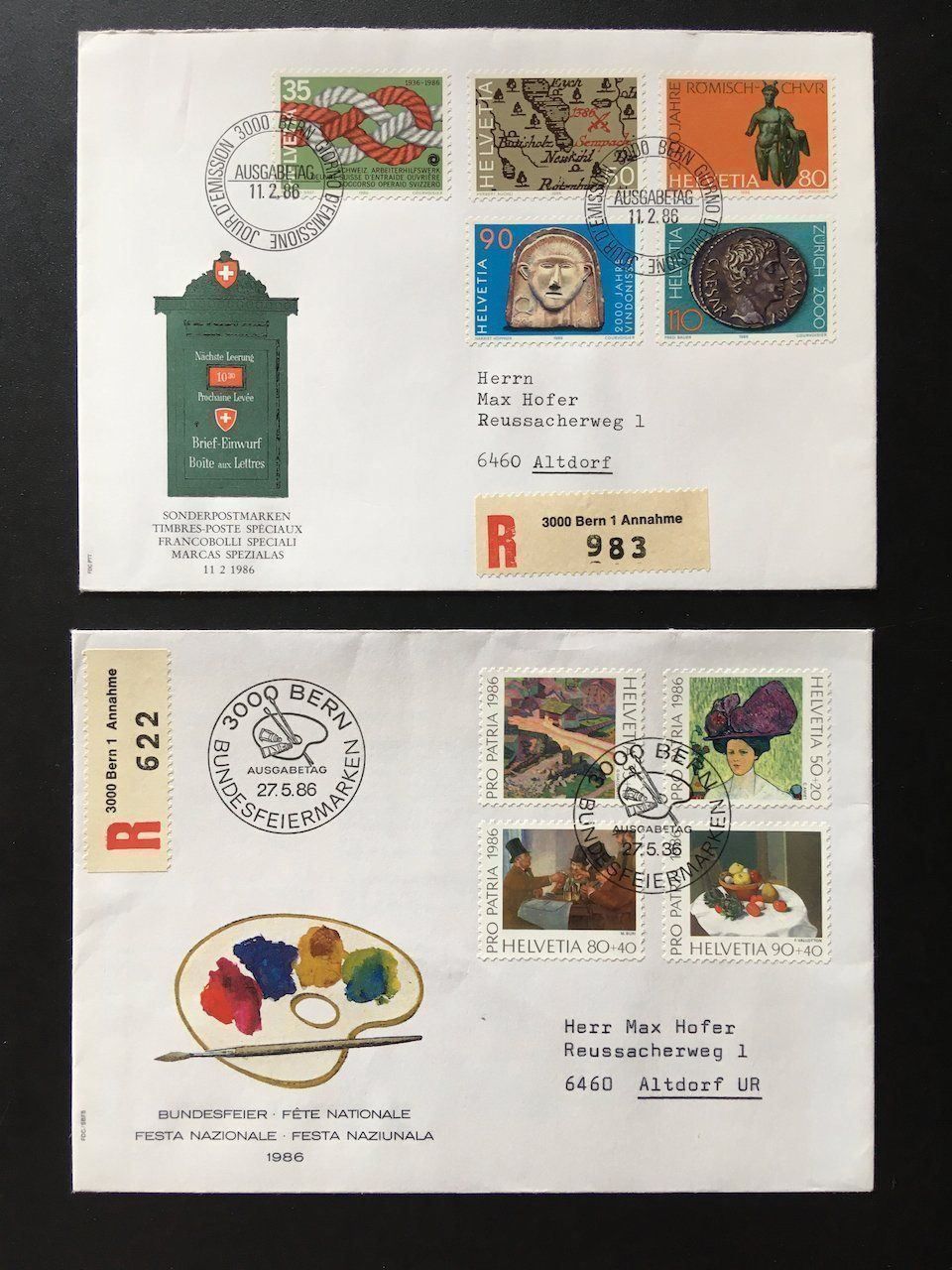 Tutti i francobolli: 1962-86 diverse FDC gelaufen – Usato da Nesslau venduto da andi_hon 1