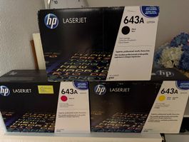 HP Color Laser  3 Toner  Schwarz, Gelb, Rot