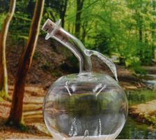 Dekorative Glasflasche/Ölflasche mit Korkverschluss, Top!