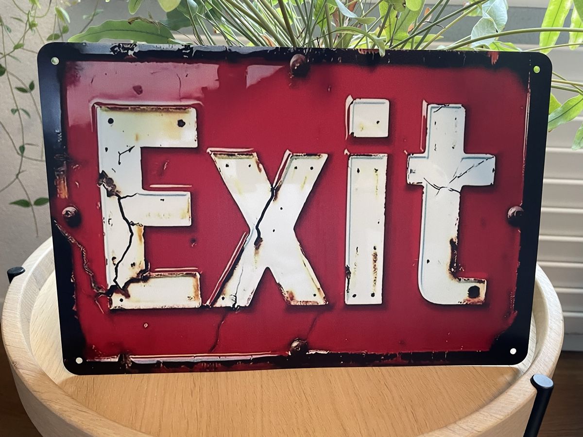 Schilder: Blechschild Exit Ausgang Deko  – Gebraucht aus Niederbüren von poschti