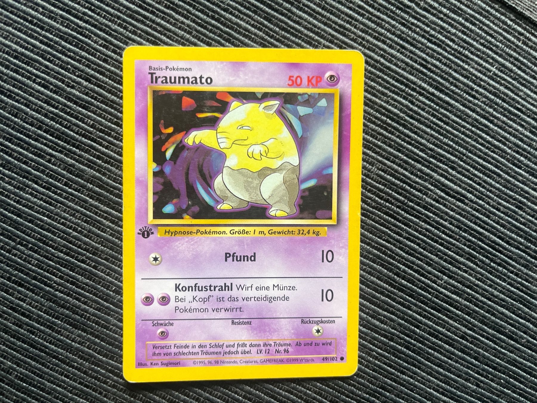 Pokémon Carte collezionabili: Pokemon Traumato 1. Edition non holo Base Set – Usato da Wabern venduto da Collectfun