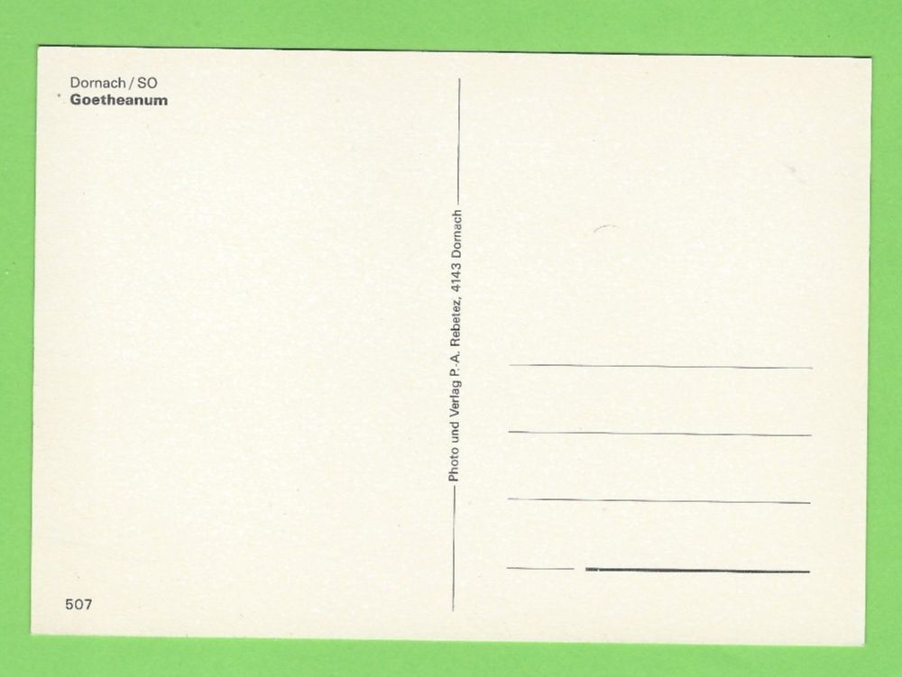 Cartoline postali: Goetheanum Dornach – Usato da Zürich venduto da t24_de 1