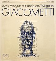 Giacometti  Louis  Aragon seltenes Buch! Top!