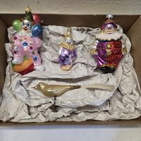 Weihnachtsschmuck Set Glasfiguren 4-teilig bunt