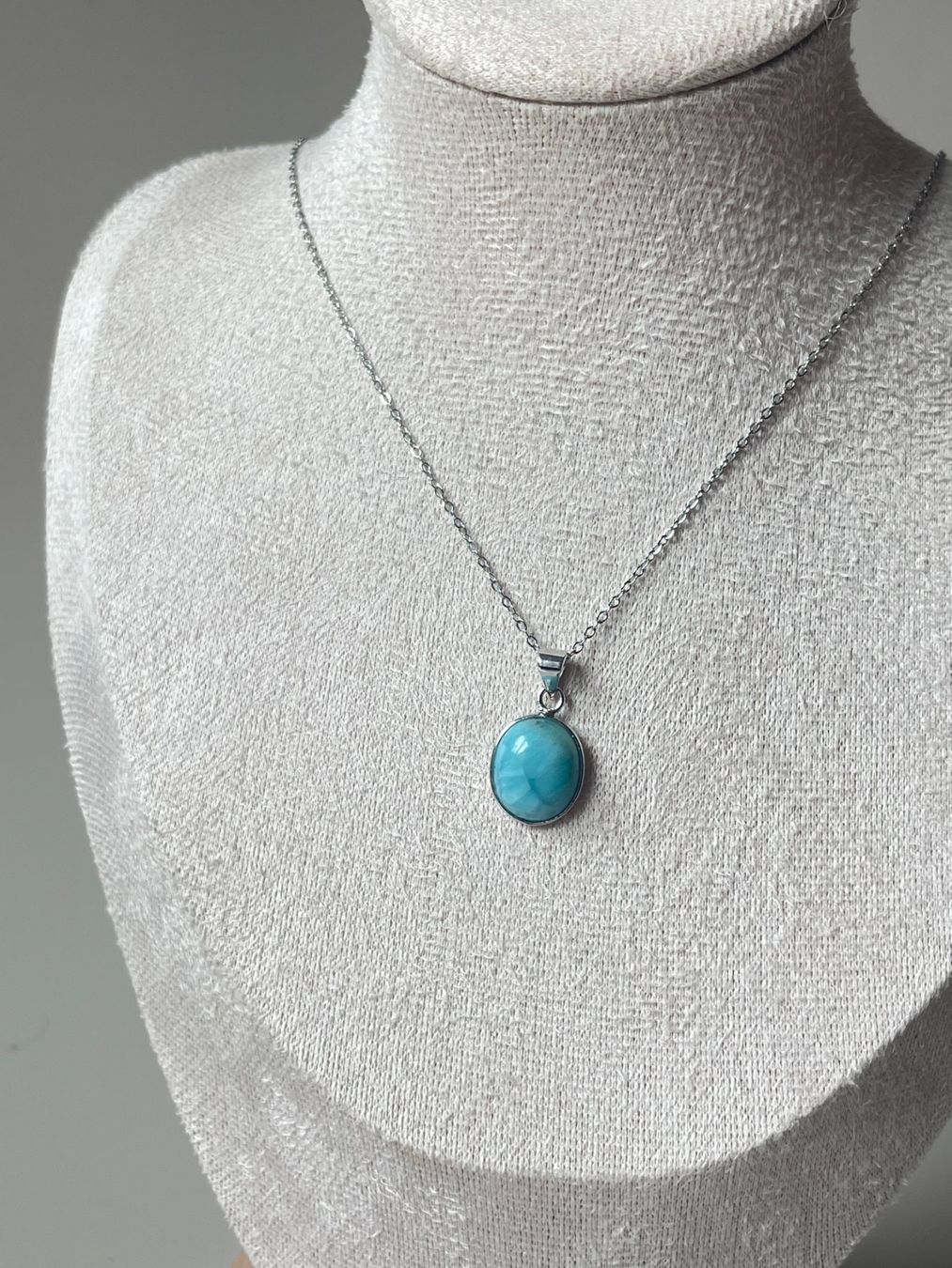 Anhänger: Larimar-Cabochon-01 – Neu und originalverpackt aus Schiers von sisikristall 1