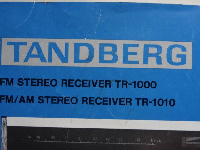 Tandberg Récepteurs: TANDBERG Stereo Receiver TR - 1010 – D'occasion à Pfäffikon ZH par mamapa 3