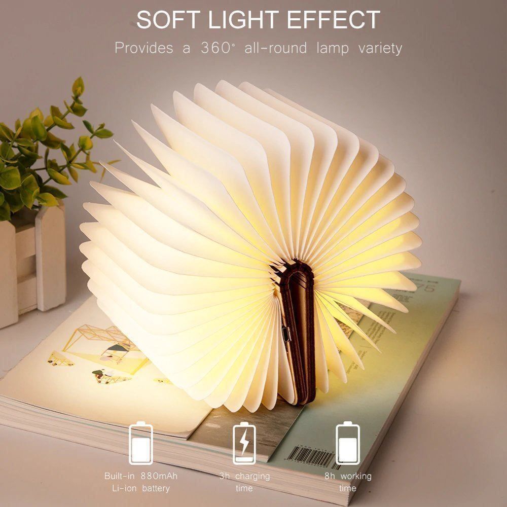 Lampade: ECHT Holz - klapp  Buch LED Buchlampe – Nuovo e nell'imballaggio originale da Arth venduto da Top-E