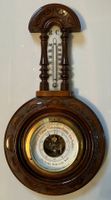 Baromètre anéroïde thermomètre antique Stoekle, Bâle, Suisse