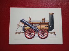 AK Bahn Kunst Color Zeichnung Svoboda Lokomotive America