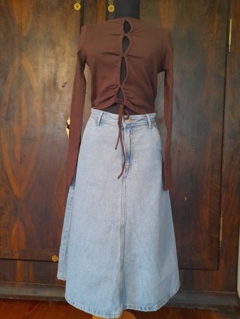 braunes Shirt . Baumwolle . S/M .