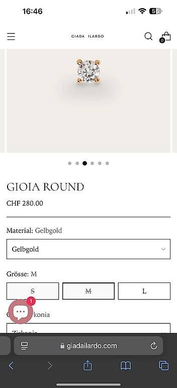 Gioielli per piercing: Giada Ilardo Gioia Round Ohrstecker / Piercing  – Usato da Adligenswil venduto da TST04 2