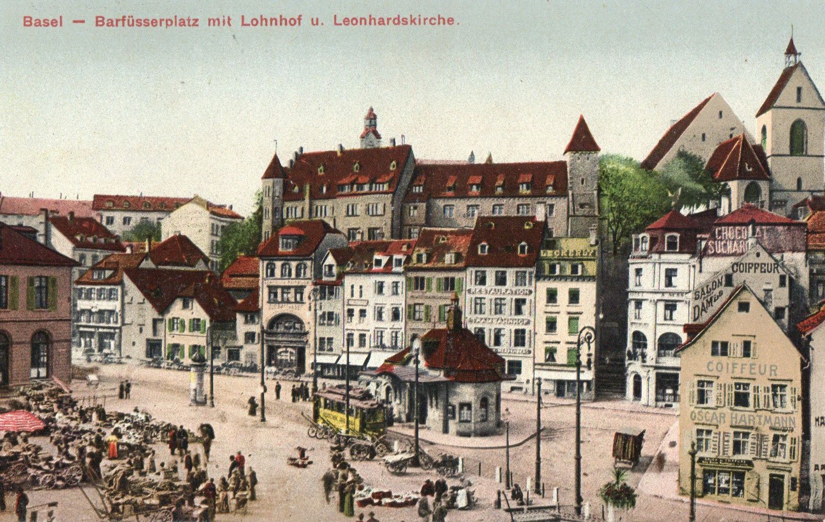 Cartoline postali: Basel - Barfüsserplatz mit Lohnhof – Nuovo (secondo la descrizione) da Melano venduto da pisonsdro