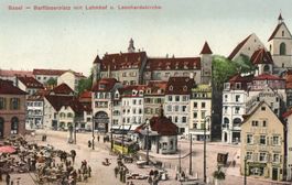 Basel - Barfüsserplatz mit Lohnhof