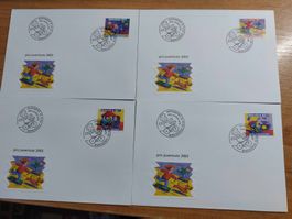 FJ2003 - 4 FDC Pro Juventute 2003