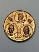 Médaille Apollo 11 Men on the Moon bronze état correct