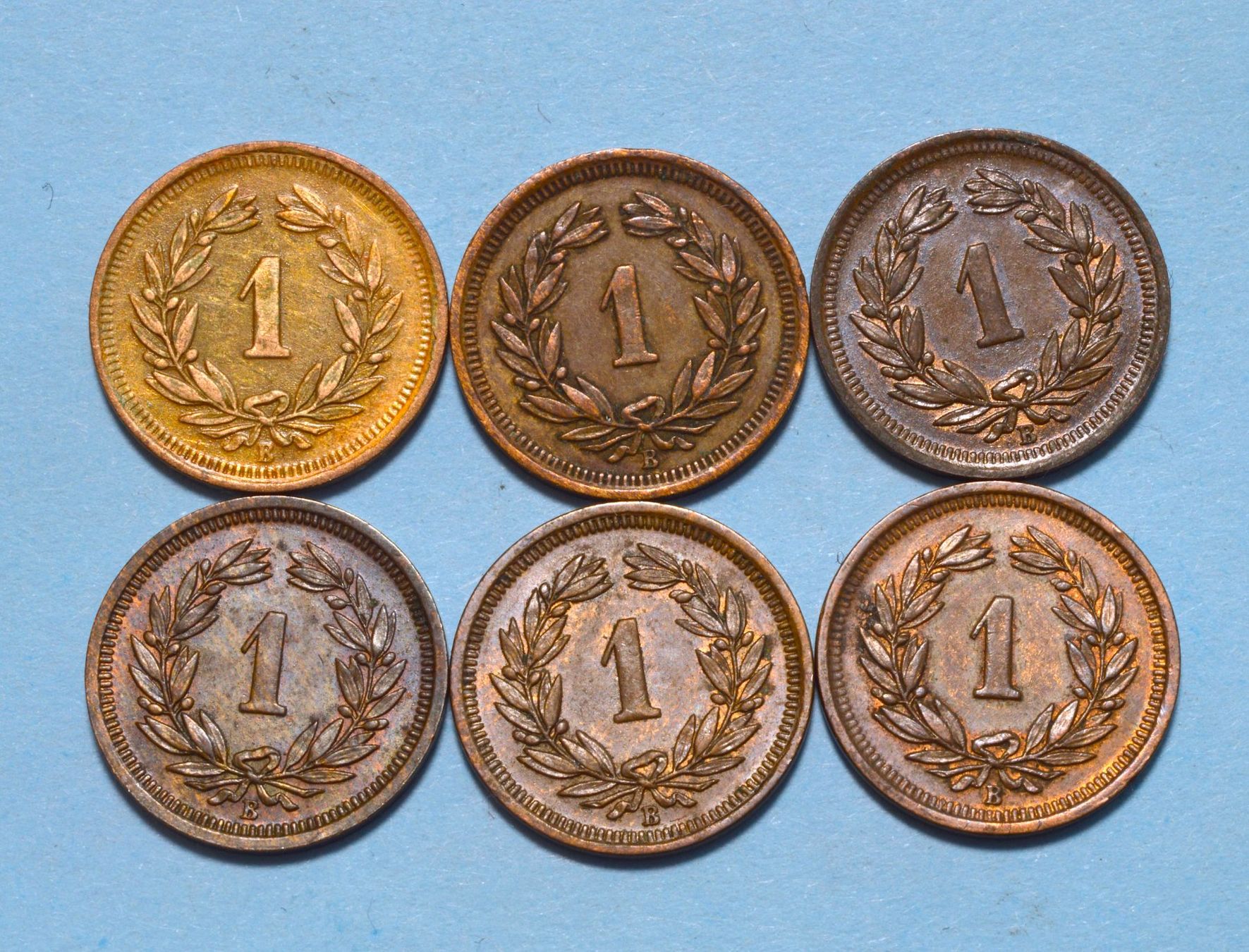 Toutes les monnaies: 6 x 1 Rappen – D'occasion à Oberglatt ZH par dil_85sh 1