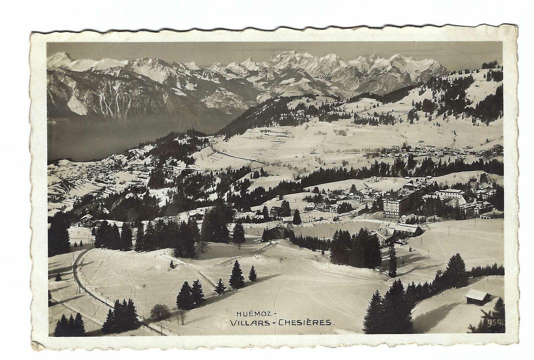 Cartoline postali: Régional Bex - Chesières 1936 m3 – Usato da Aarau venduto da fussball-fussball 1