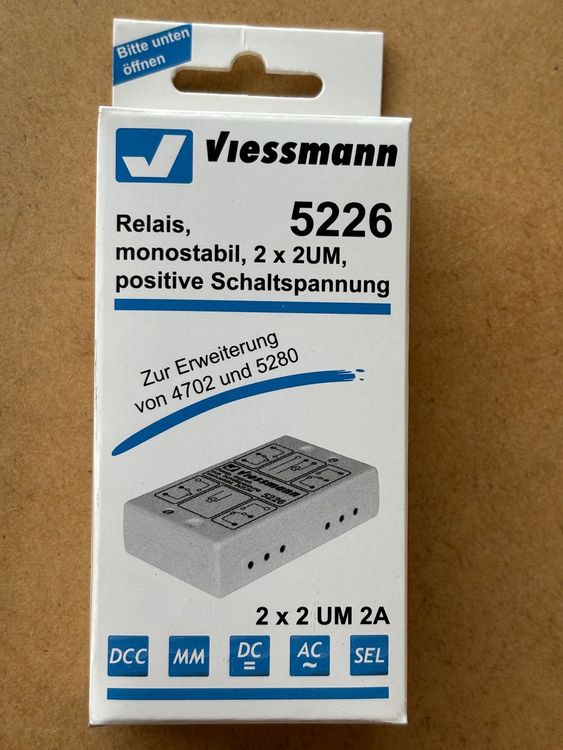 Viessmann 5226 Relais Monostabil 2 X 2UM Positiver Schaltimpuls