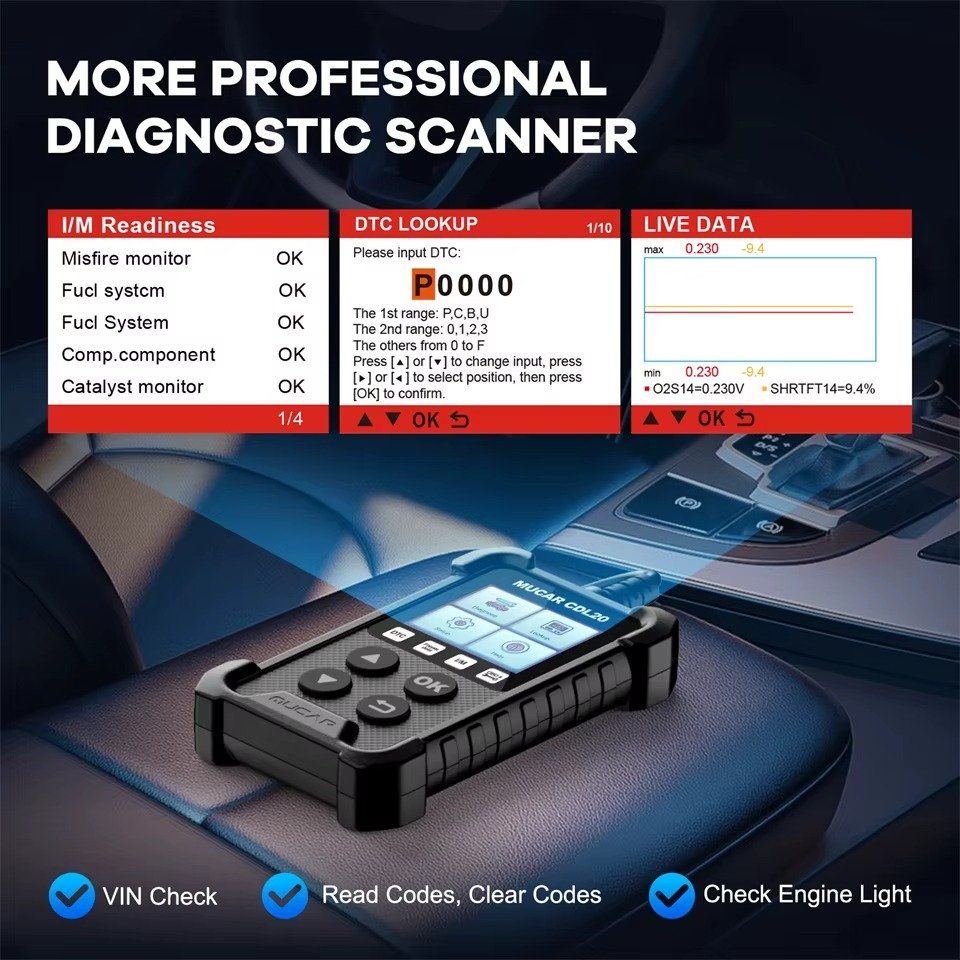Sonstiges Fahrzeugzubehör: MUCAR CDL20 OBD2 Auto Diagnosegerät - Fehlercode Leser – Neu (gemäss Beschreibung) aus Uerkheim von Justi.y 2