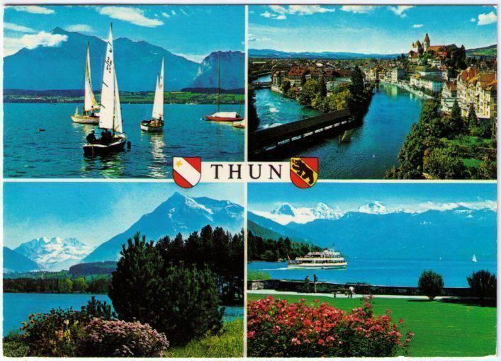 Cartoline postali: Thun - 4 Bild AK – Usato da Binningen venduto da Mountainrider