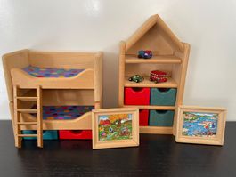 Bodo Hennig Kinderzimmer Holz 2 Betten 1 Regal 2 Bilder