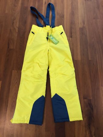 NEU schöne gelbe Skihose mit dunkelblauem Detail Gr. 140