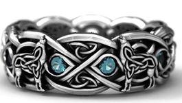 RING RETRO WOLF, GR.9, CA. 1.9CM NEU+OVP