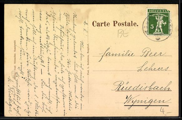 Cartoline postali: AK Trachselwald, Schloss Trachselwald – Usato da Berlin venduto da bartko-reher 1