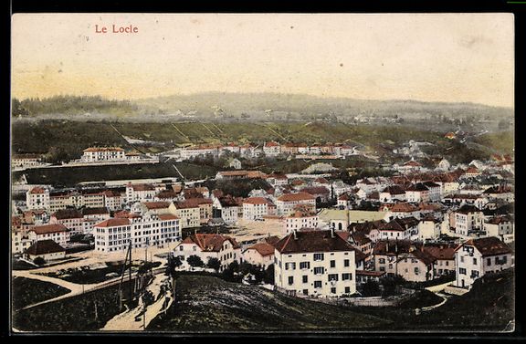 Cartoline postali: AK Le Locle, Panorama – Usato da Berlin venduto da bartko-reher