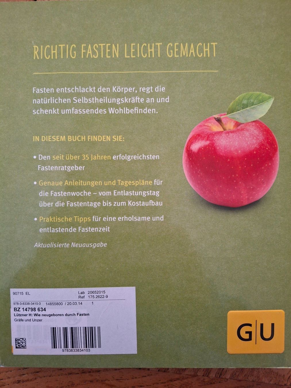 Libri: Wie neugeboren durch Fasten - Dr. Hellmut Lützner – Usato da Courlevon venduto da Eiscool 1
