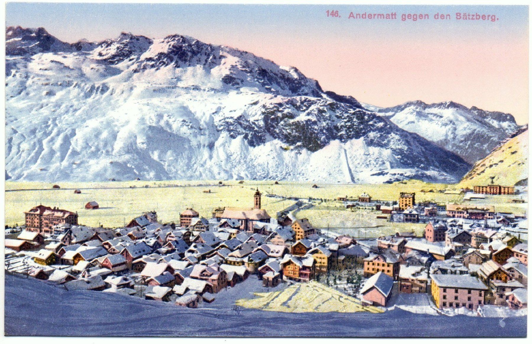 Cartoline postali: ANDERMATT gegen den Bätzberg – Nuovo (secondo la descrizione) da Jona venduto da philajona