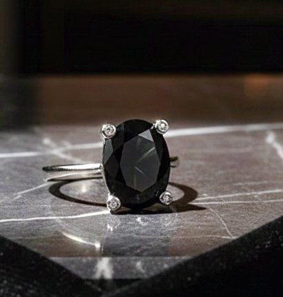 Bagues: Silber 925 Ring mit Onyx-Zirkonia - Neu – Neuf avec emballage d'origine à Uetikon am See par Coralreef