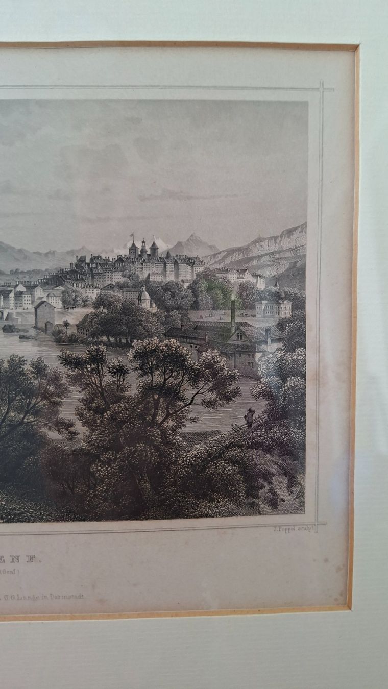 Incisioni: Stich von Genf gerahmt – Usato da Opfikon venduto da Diversamente 2