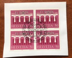 4 er Block Nr.708 mit Papier Stempel Bern