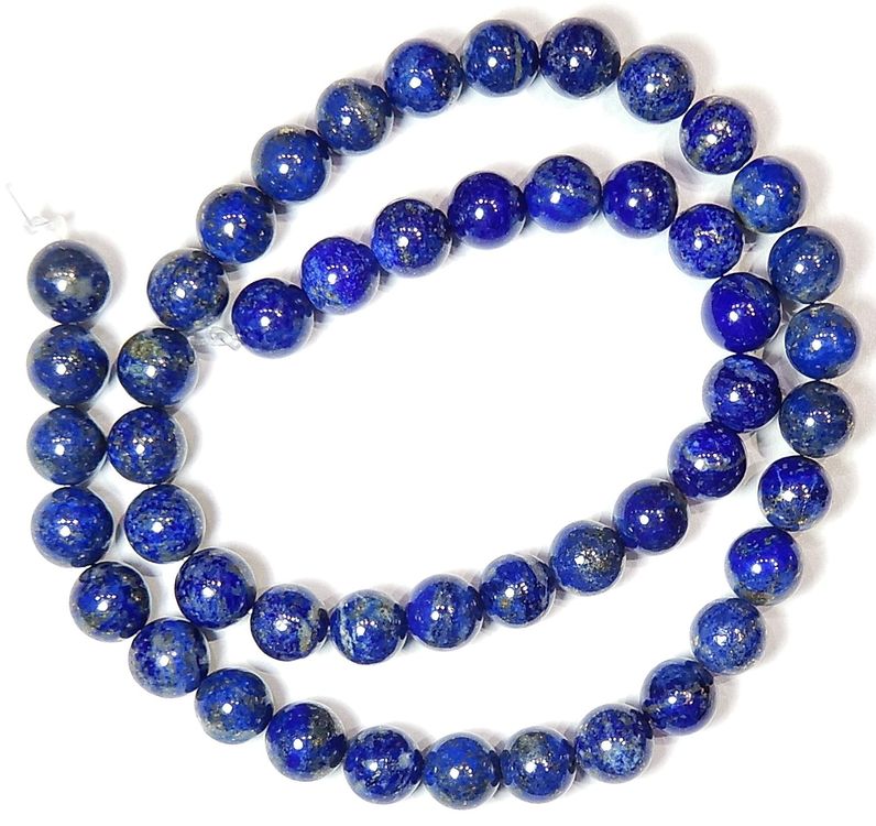 1 Strang echte natürliche top Lapis Lazuli Perlen 8 mm | Kaufen auf Ricardo