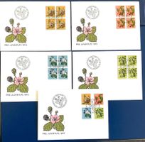 1973 Pro  Juventute FDC Satz im Viererblöcke + FDC