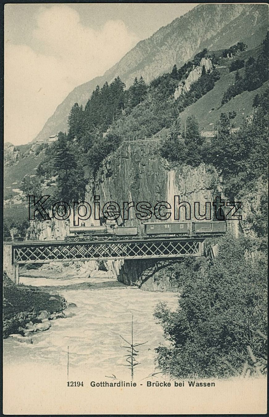 Cartoline postali: UR Wassen - Gotthard Bahn GB – Nuovo (secondo la descrizione) da Schindellegi venduto da stationary