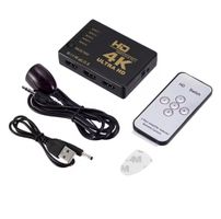 4K HDMI Switch Splitter 5 in 1 mit Fernbedienung – Neu