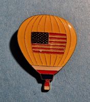 Ballon Pin gelb mit USA Flagge