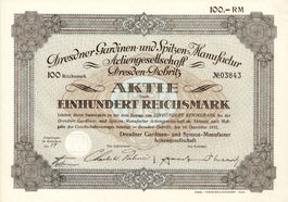 Dresdner Gardinen- und Spitzen-Manufactur AG Dresden-Dobritz