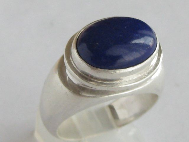 Anelli: Vintage massiv Ring Silber 925 Lapislazuli  / Gr. 58 – Usato da Ermatingen venduto da Decovin 5