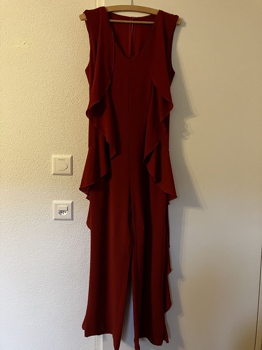 Jumpsuits: Jumpsuit mit Volants rostrot – Neu (gemäss Beschreibung) aus Wabern von caja_6