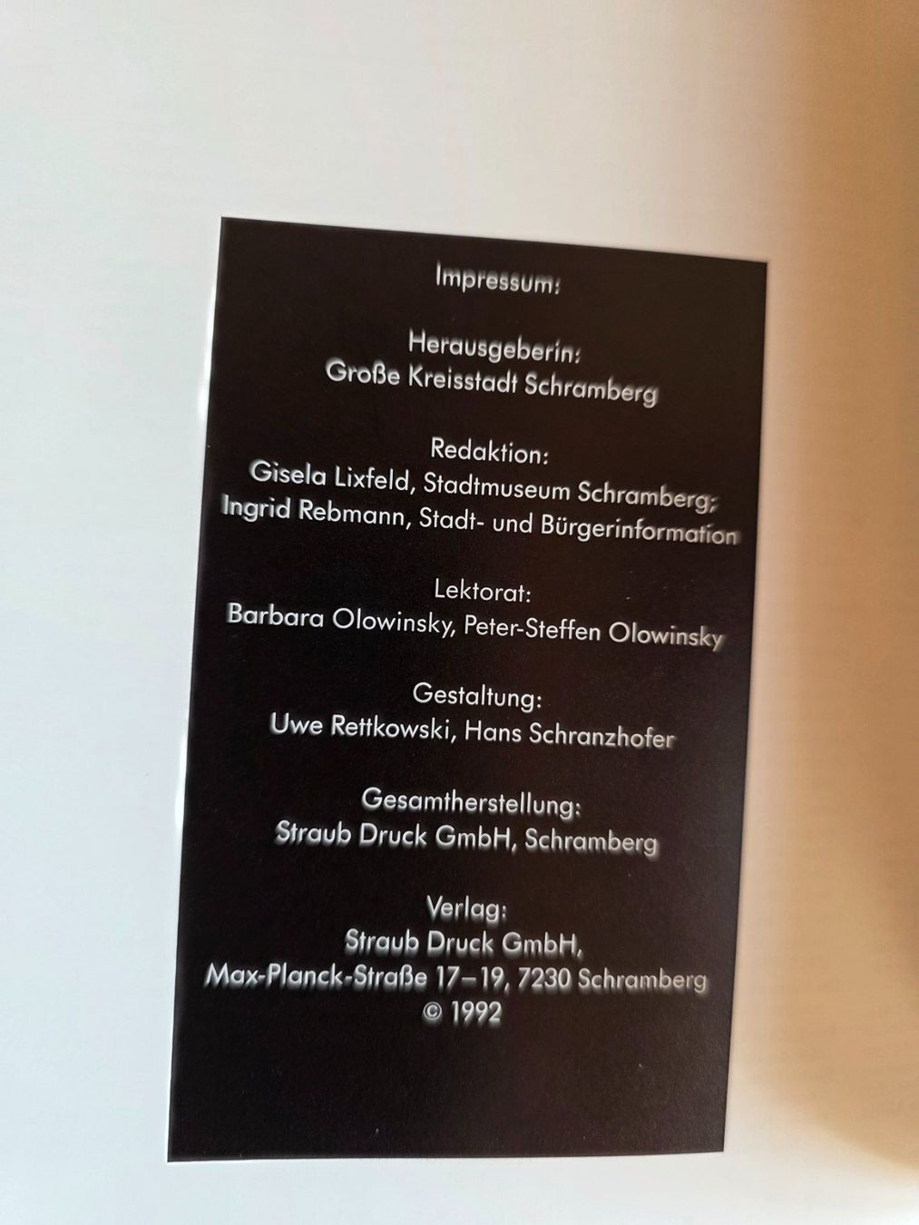 Libri: Schramberg -Schwarzwald - Chronik 1992 – Usato da Walterswil BE venduto da Lonitti 5